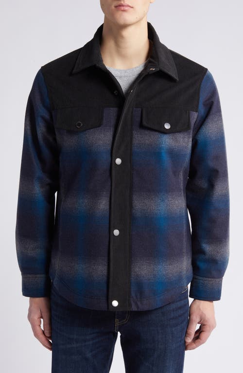 Shop Pendleton Timberline Plaid Wool Blend Shirt Jacket In Grey Blue Plaid