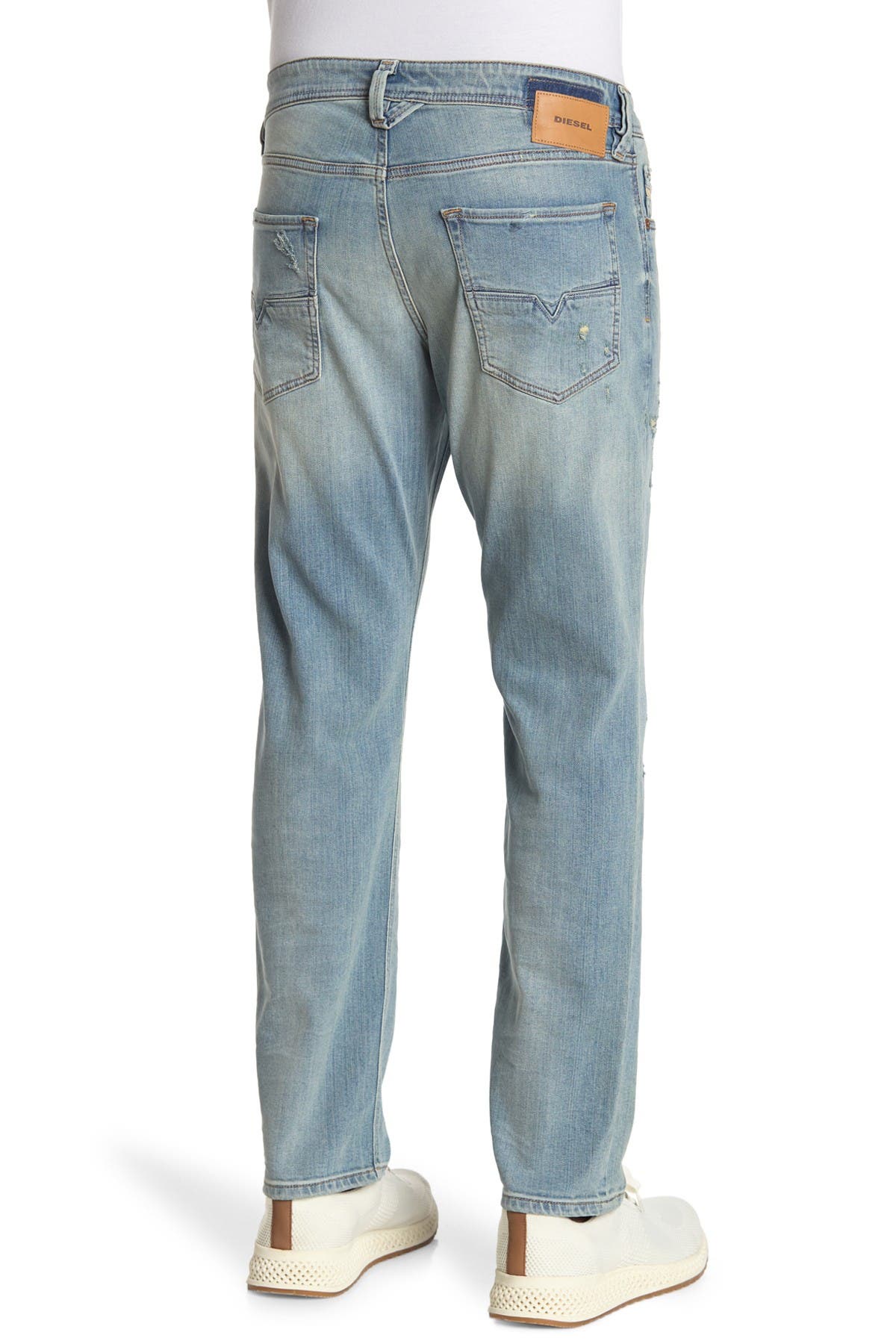 Diesel Larkee Slim Straight Jeans In Brown Overflow