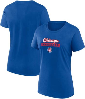 FANATICS Women's Fanatics Branded Royal Chicago Cubs State Script T-Shirt