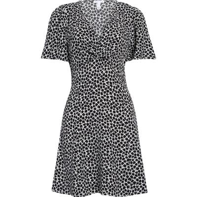 Leith Twist Front A-Line Minidress, White