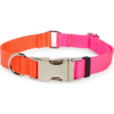 Ware Of The Dog Two-Tone Nylon Dog Collar, Pink