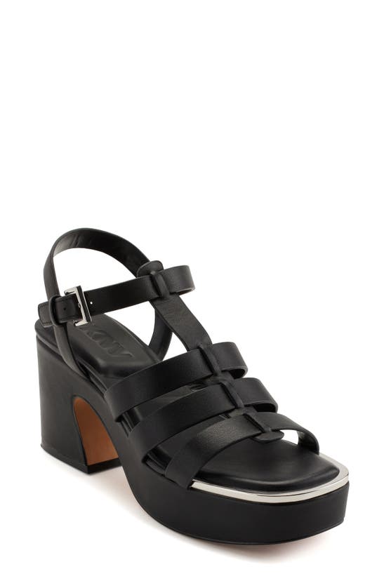 Shop Dkny Fisherman Platform Sandal In Black