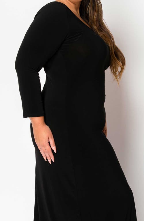 L I V D Ashe Long Sleeve Maxi Dress In Black