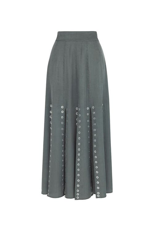 NOCTURNE NOCTURNE LONG EYELET SKIRT WITH SLITS 