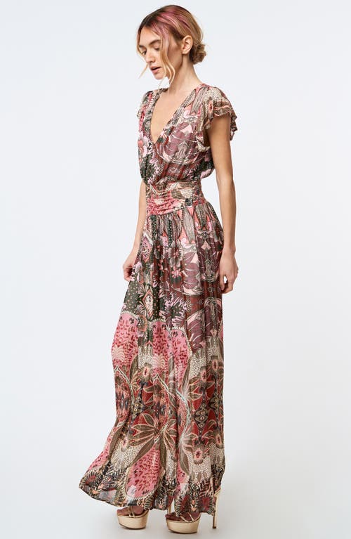 Shop Ciebon Jennsen Floral Maxi Dress In Red Multi