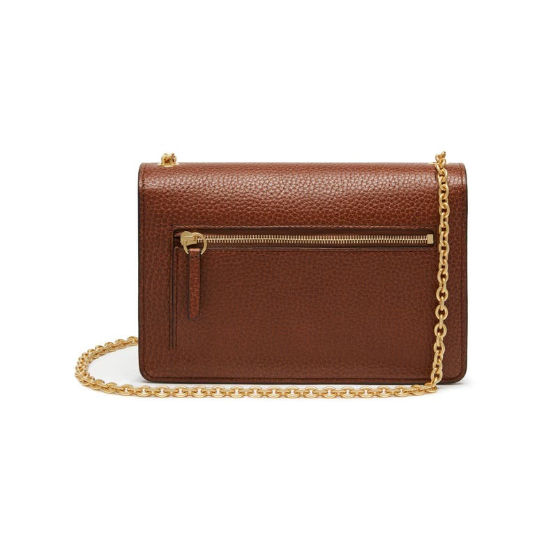 Shop Mulberry Small Darley Leather Clutch In Oak