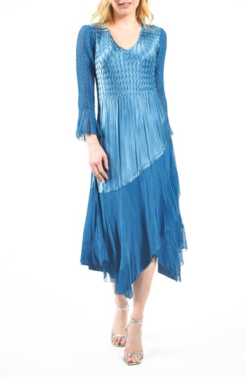 Asymmetric Dress in Blue Dusk