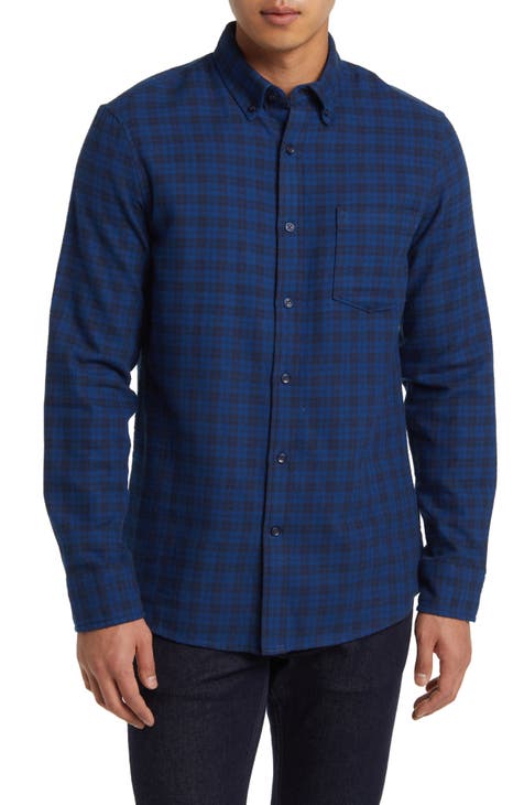 Freemont Double Brushed Flannel Shirt in Green and Brown Check by Pendleton  - Hansen's Clothing