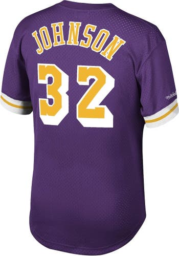 Magic Johnson Los Angeles Lakers Mitchell & Ness Sublimated Player Tank Top  - Purple/Gold