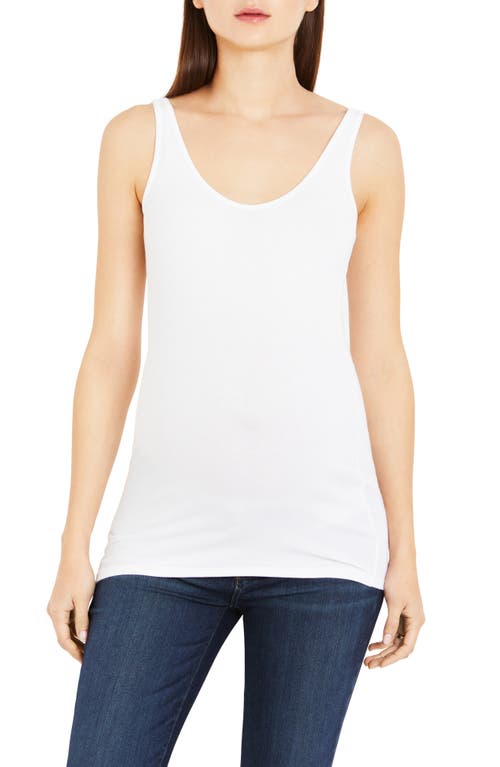 A PEA IN THE POD Ribbed Maternity Tank Top in White