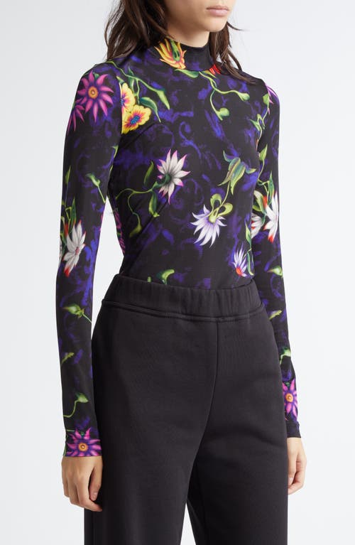 Shop Maccapani The Genie Floral Long Sleeve Top In Black/colors