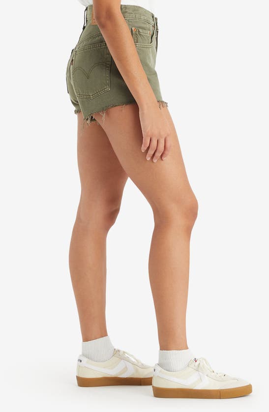 Shop Levi's® 501® Original Cutoff Denim Shorts In Dusty Lichen Short