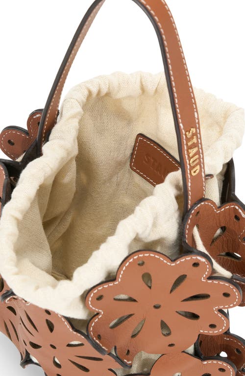 Shop Staud Flora Bucket Bag In Tan