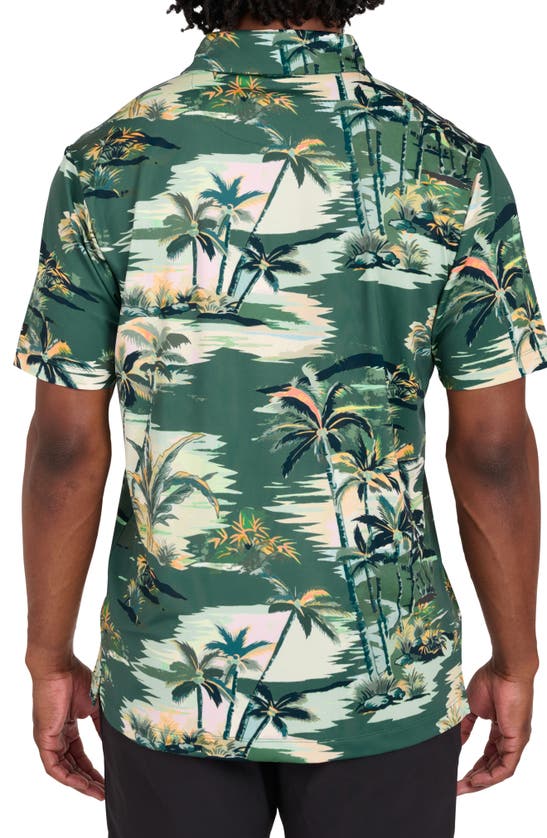 Shop Bad Birdie Patterned Performance Golf Polo In Tropic Thunder