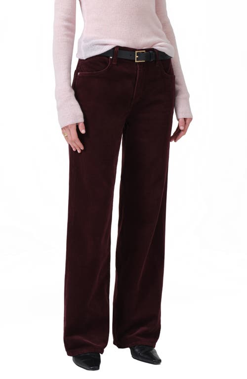 Shop Citizens Of Humanity Annina High Waist Corduroy Wide Leg Pants In Bordeaux