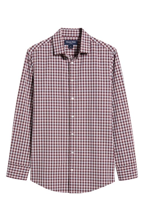 Mizzen + Main Mizzen+main Leeward Stretch Button-up Shirt In Wine Todos Plaid