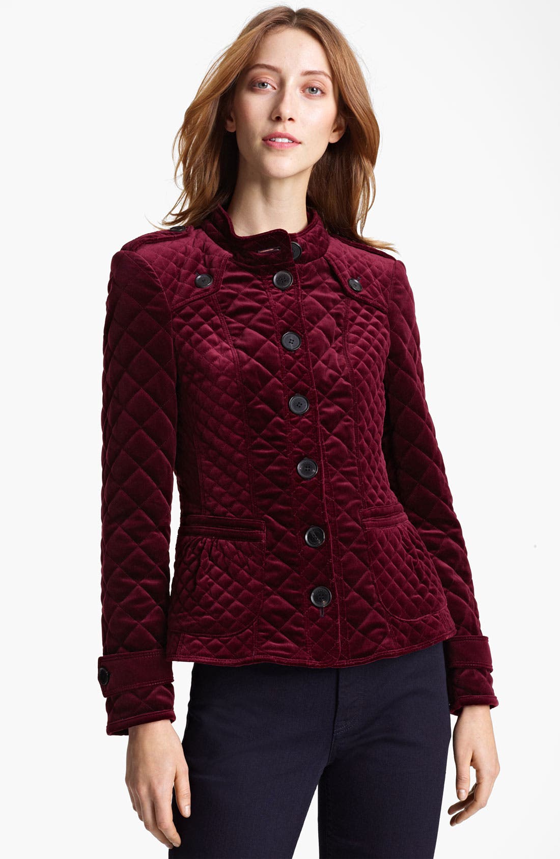 Burberry London Quilted Velvet Jacket Nordstrom