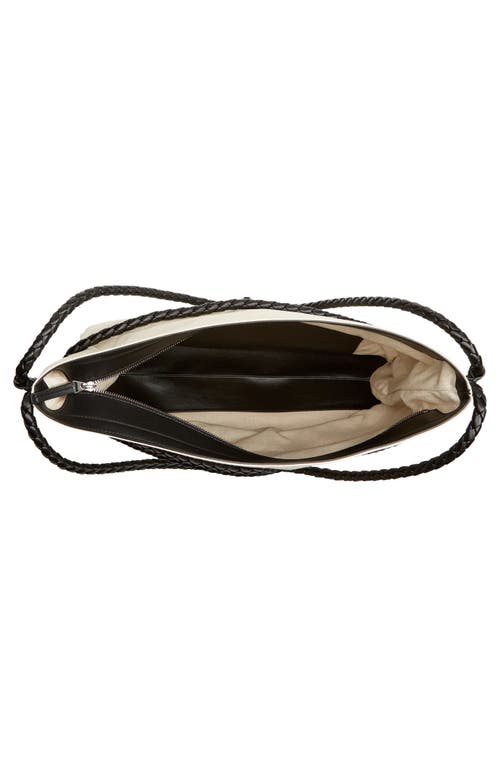 Bottega Veneta Quadronna Canvas & Leather Tote In Natural/black-silver