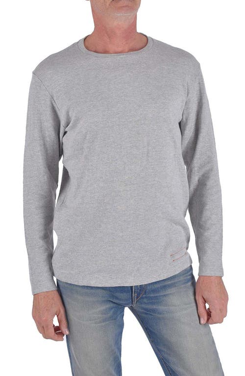 The Drill Crewneck Long Sleeve T-Shirt in Heather Gray