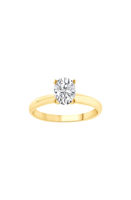 Shop Badgley Mischka Collection Oval Cut Lab Created Diamond Engagement Ring In Yellow