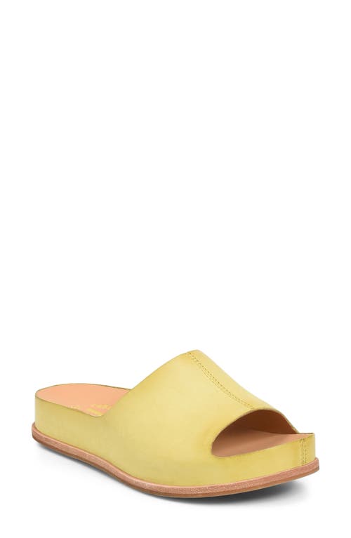 Kork-Ease 'Tutsi' Slide Sandal in Light Yellow Leather