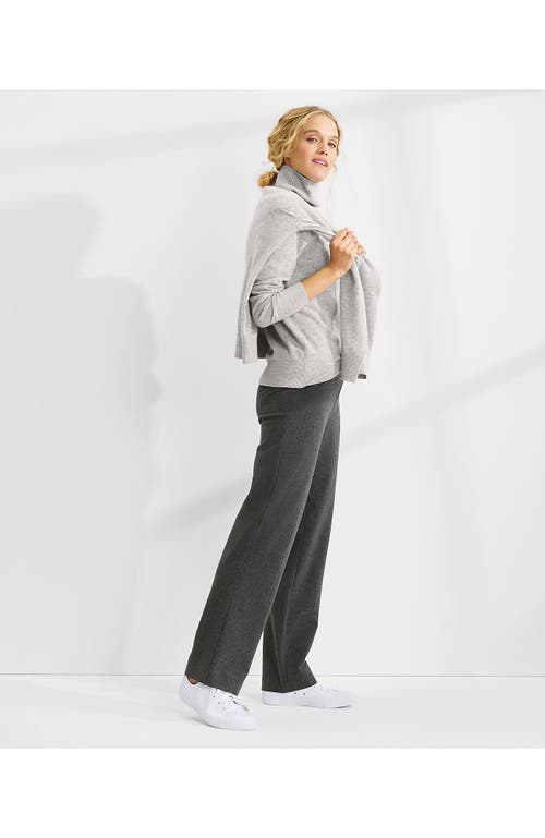 Lands' End Starfish Mid Rise Straight Leg Pants In Charcoal Heather