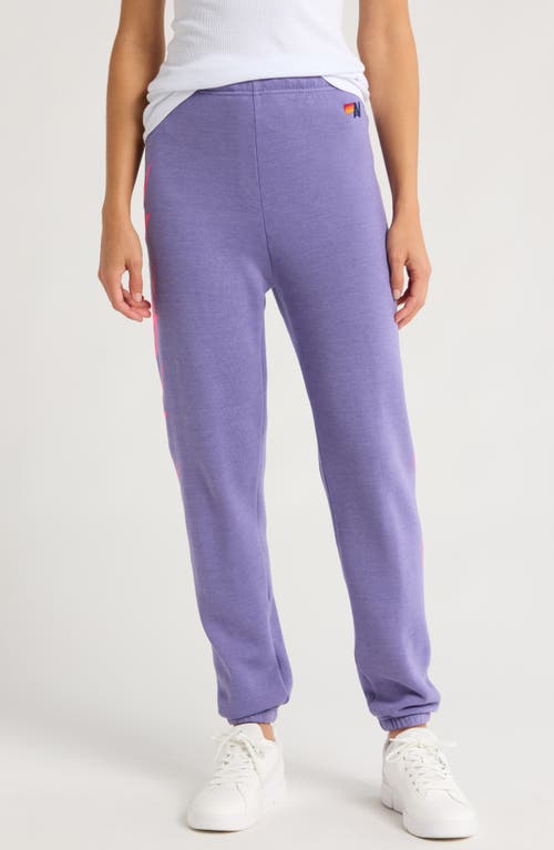 Shop Aviator Nation Bolt 4 Sweatpants In Lavender/neon Pink