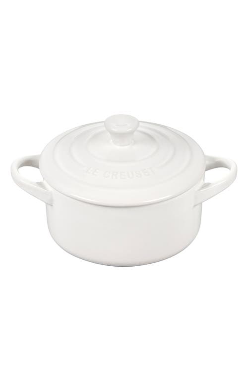 Le Creuset Mini Round Cocotte In White