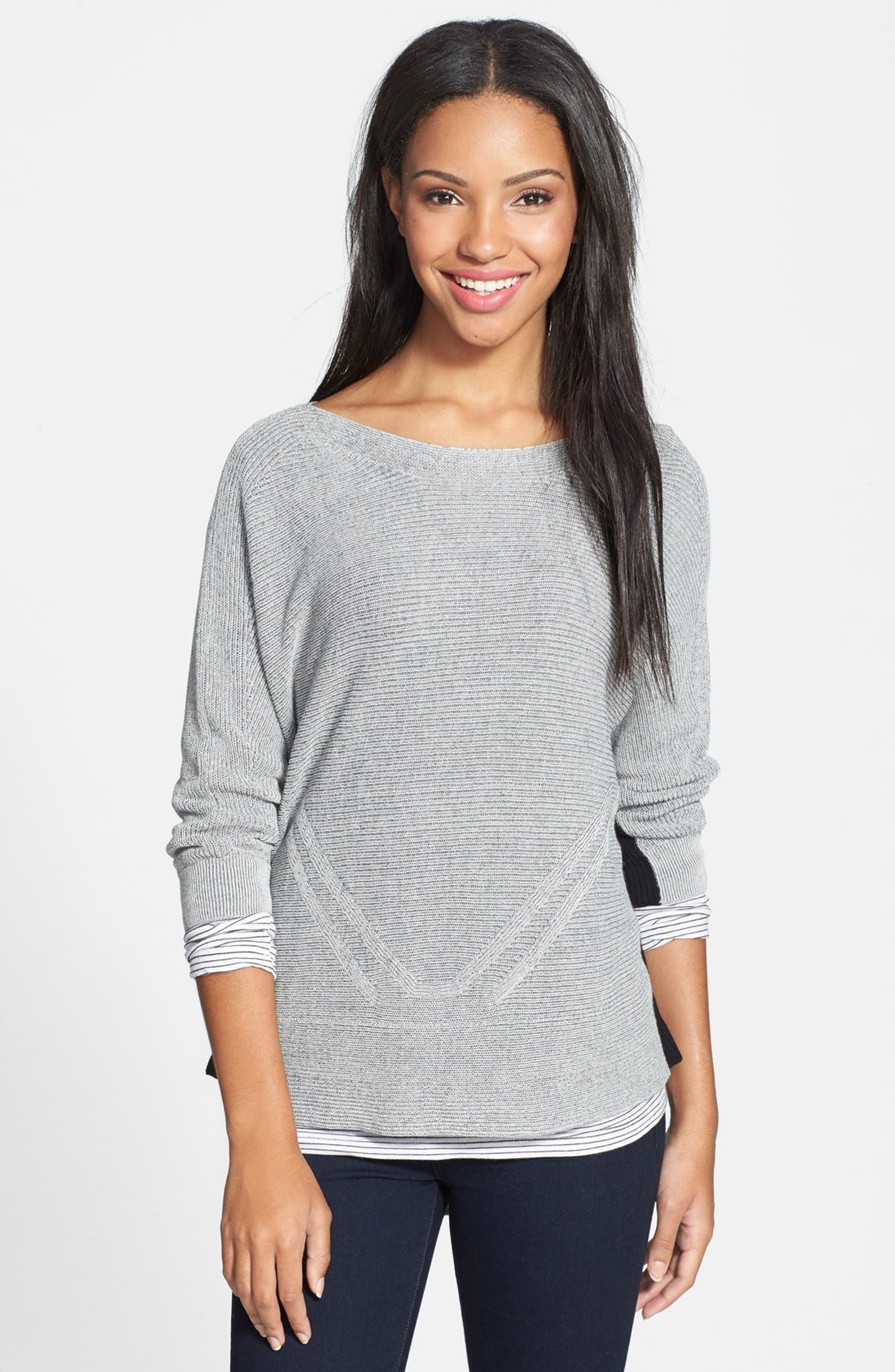 NIC+ZOE 'Panel Sides' Colorblock Sweater | Nordstrom