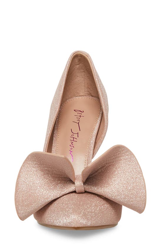 Shop Betsey Johnson Nobble Half D'orsay Pointed Toe Pump In Champagne