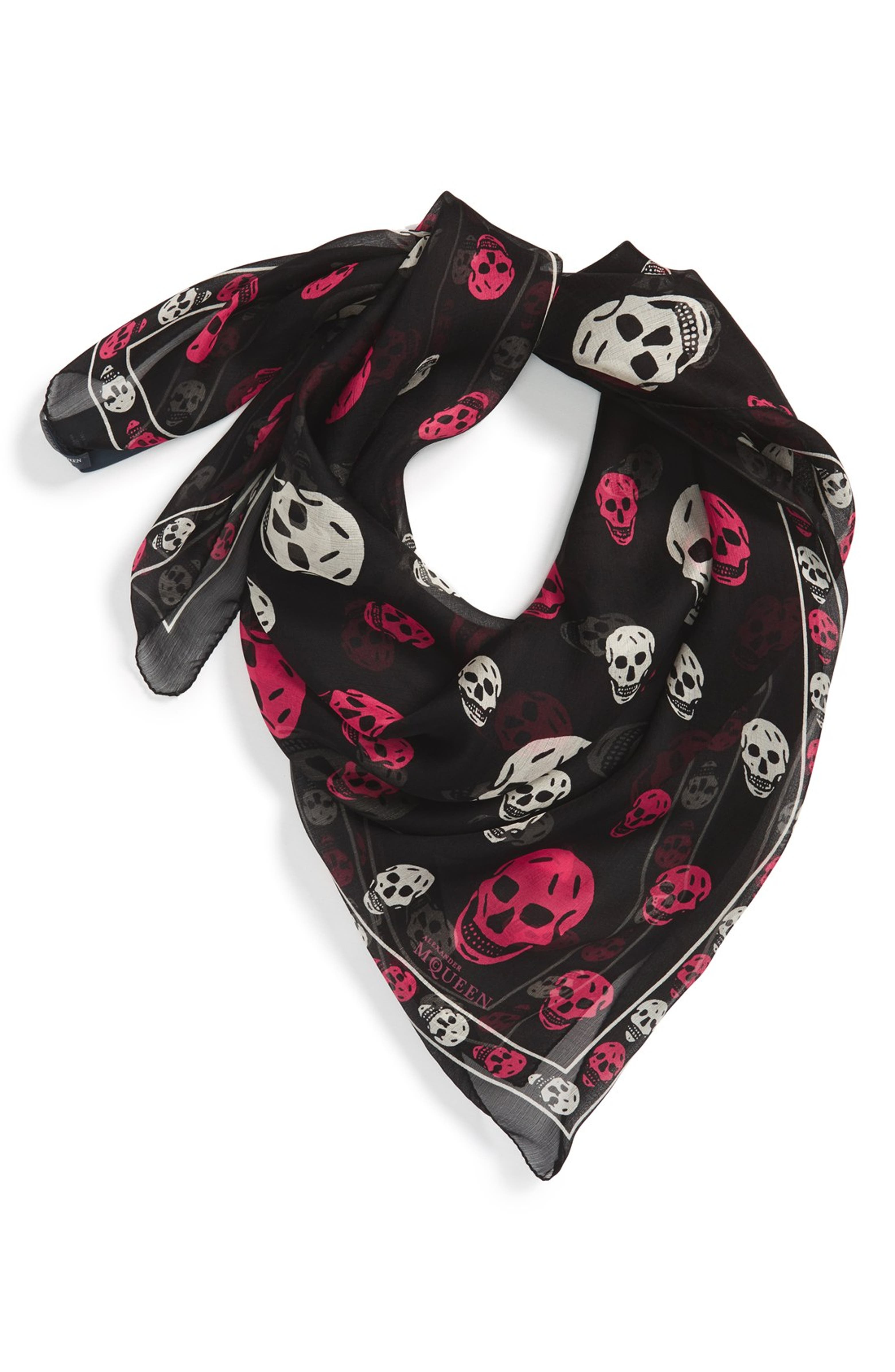 Alexander mcqueen skull silk scarf Clearance