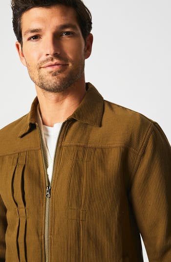 Linen Blend Cord Trucker Jacket