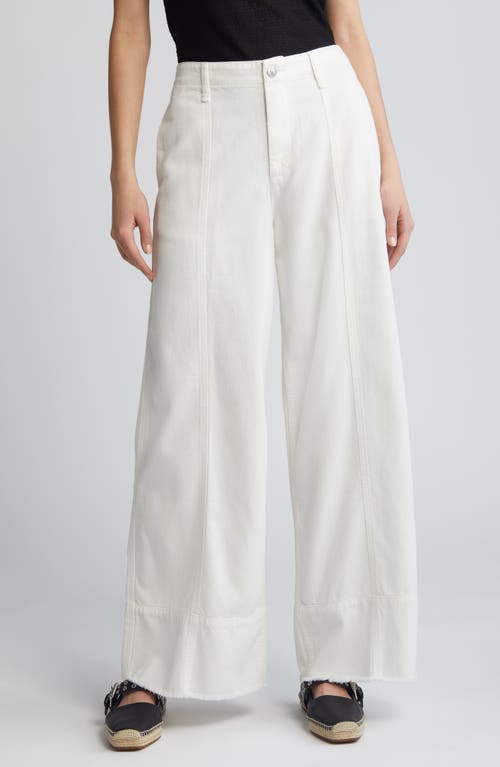 rag & bone Featherweight Arianna Ankle Wide Leg Jeans White at Nordstrom,