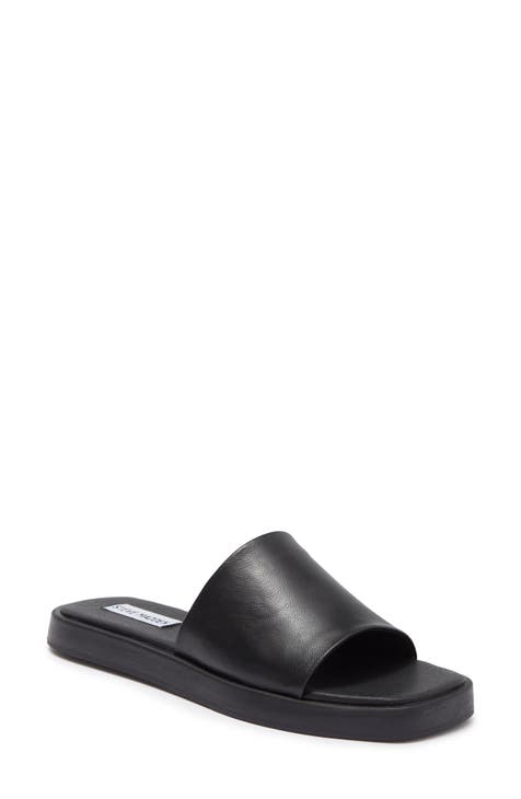 Sanuk Puff N Slide Quilted Slide Sandal In Black