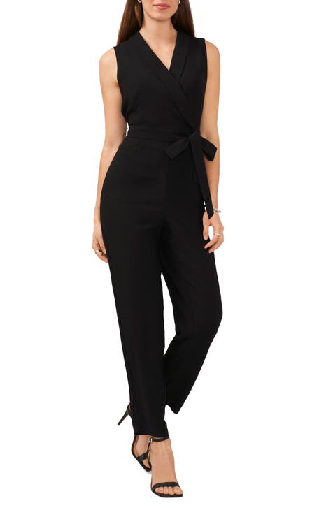 Tie Waist Surplice V-Neck Jumpsuit