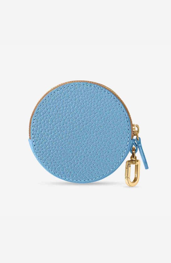 Shop Maison De Sabre Maison De Sabré Leather Coin Purse In Sky Sandstone