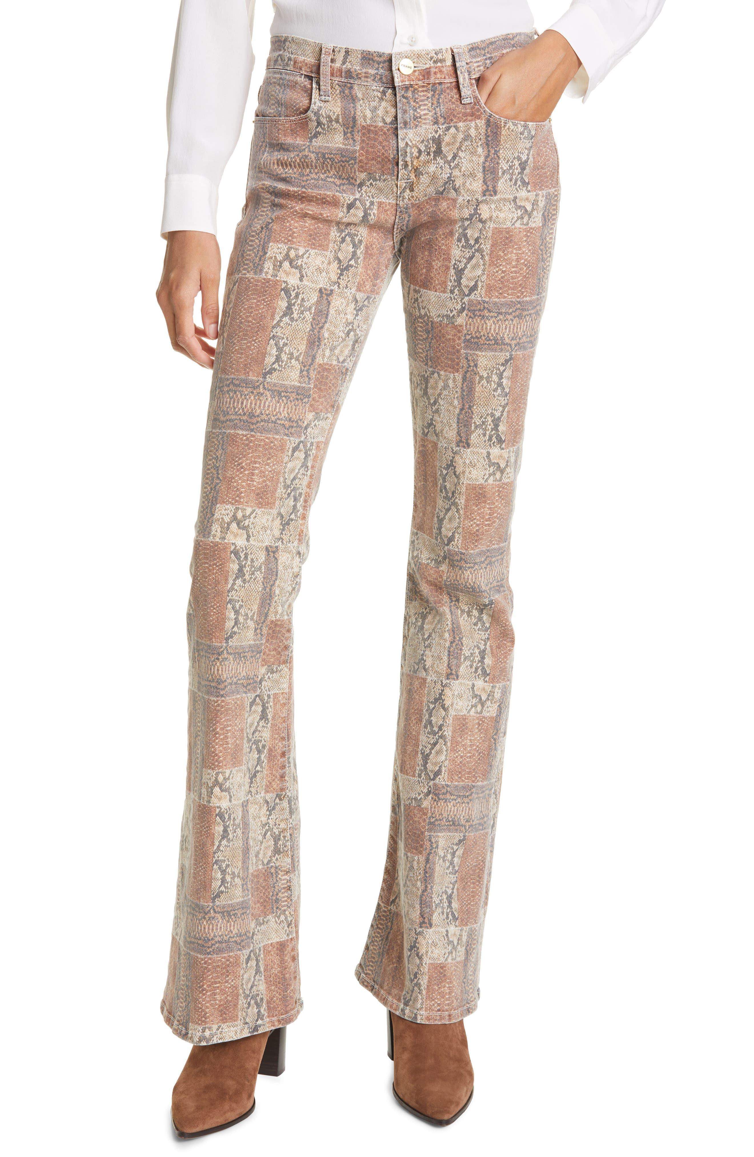 frame patchwork jeans