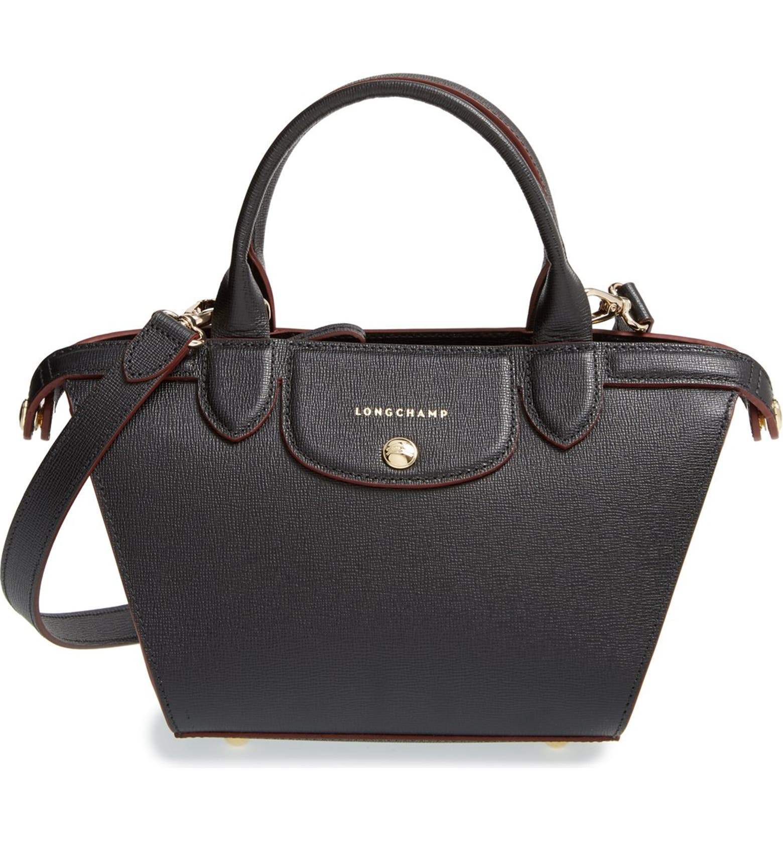 Longchamp 'Small Le Pliage - Heritage' Leather Satchel | Nordstrom