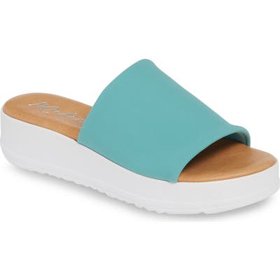 Matisse Paradise Slide Sandal, Blue/green