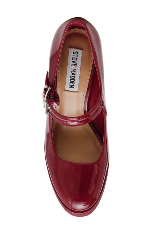 Shop Steve Madden Tully Platform Pump In Wine Patent