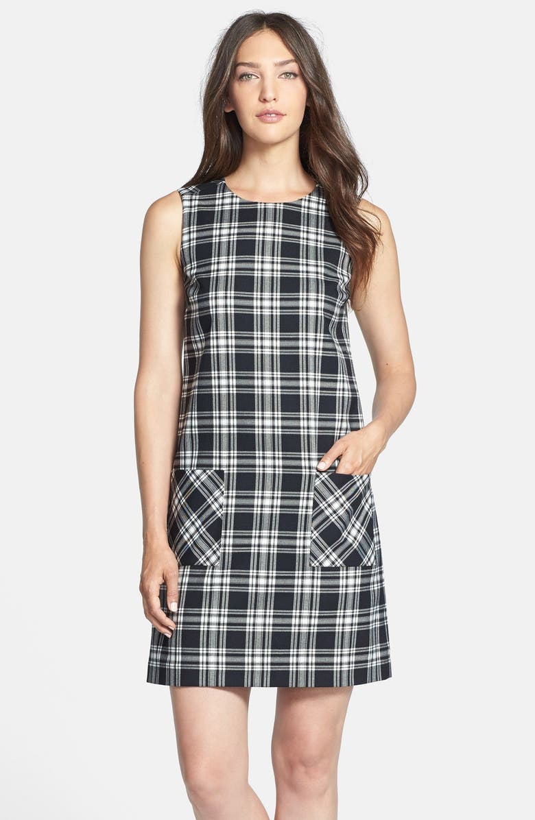 Isaac Mizrahi New York Plaid Twill A-Line Dress | Nordstrom