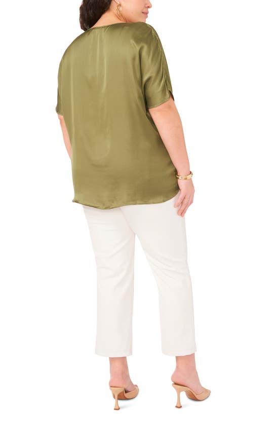 Shop Vince Camuto High-low Baggy T-shirt In Loden Green