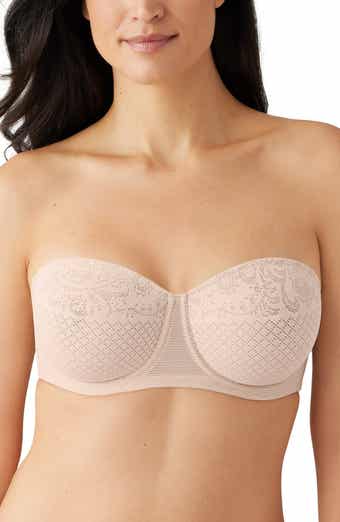 Halo Floral Lace Wired Strapless Bra