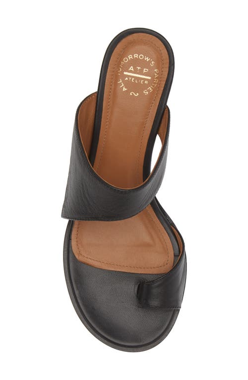 Shop Atp Atelier Trivento Toe Loop Sandal In Black