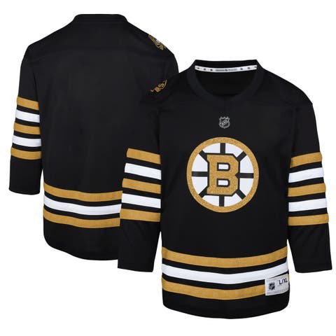 Youth Boston Bruins Black Home Replica Custom Jersey