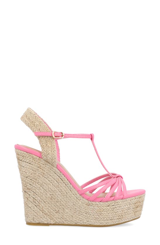JOURNEE COLLECTION JOURNEE COLLECTION YARA TRU COMFORT T-STRAP ESPADRILLE WEDGE PLATFORM SANDAL