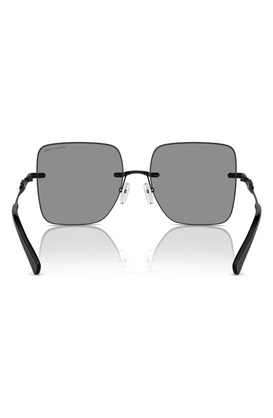 Michael Kors Womens Grey Mk1150 Quebec Square-frame Metal Sunglasses In Dark Grey