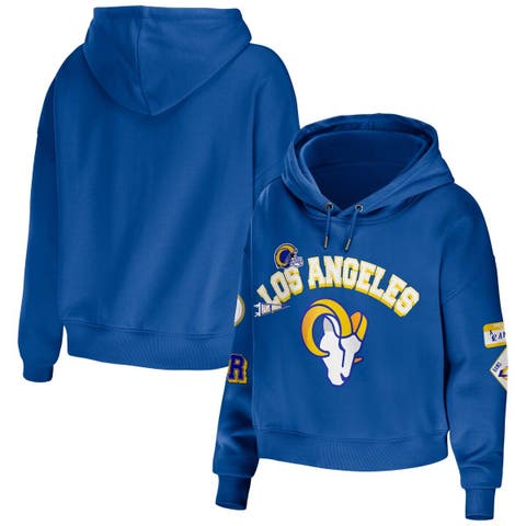 Los Angeles Rams Nike Women's Gym Vintage Full-Zip Hoodie - Heathered Royal