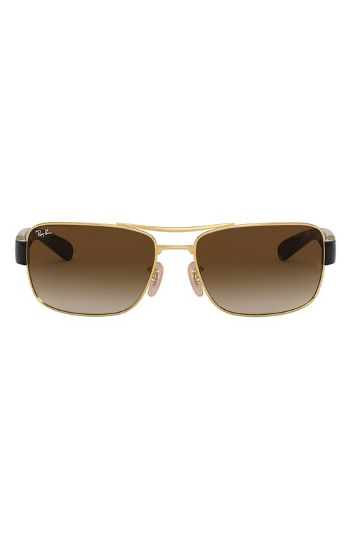 Ray-Ban 61mm Gradient Square Sunglasses in Arista/Brown Gradient at Nordstrom