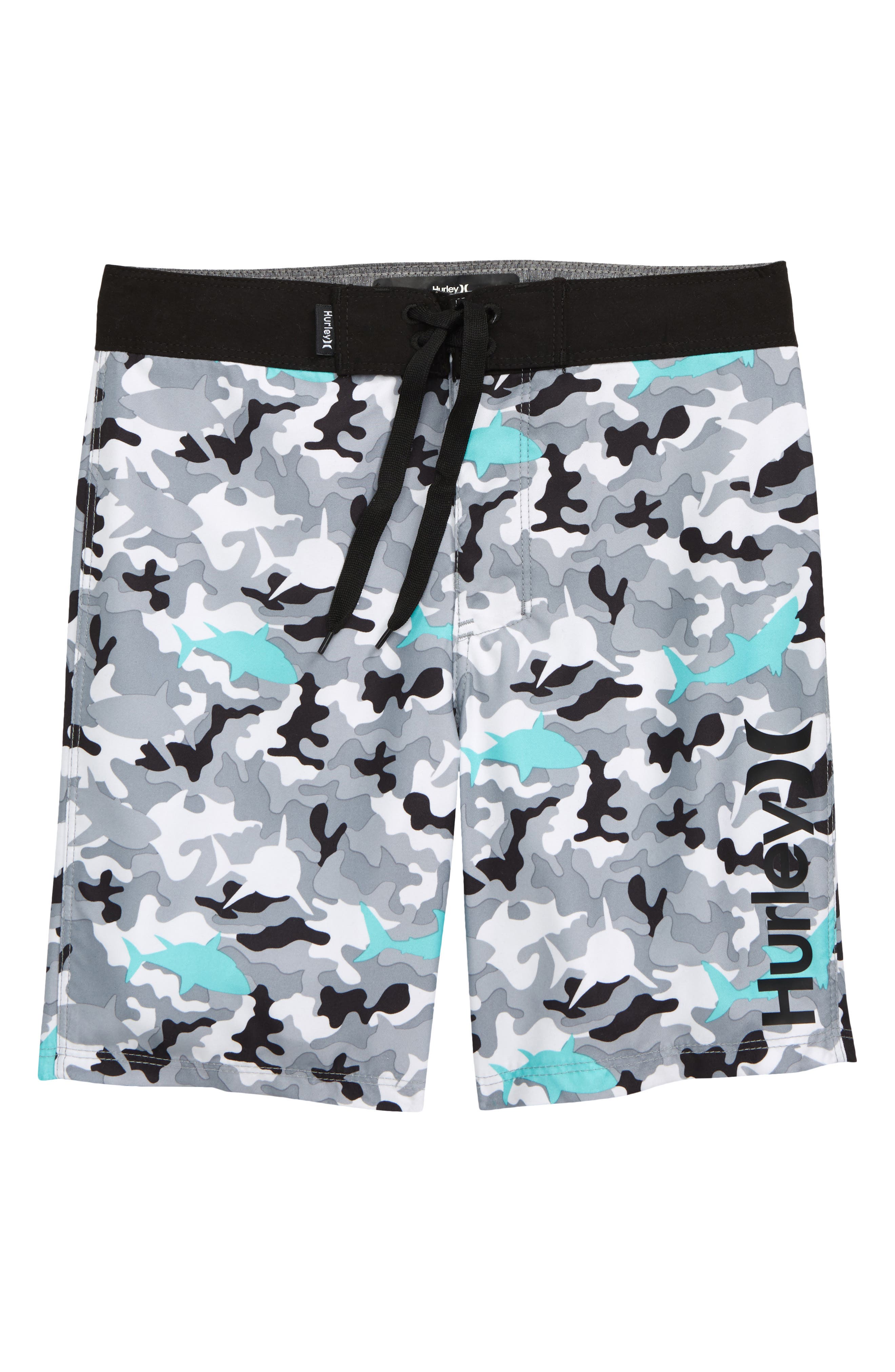 Black Plaid Hurley Boys Little Classic Board Shorts 4
